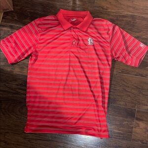 Youth Red Striped Polo Shirt